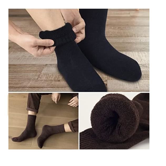 Chaussette Chaude Homme, 5 Paires Grosse Chaussette Hiver Hommes, Douces  Vonfortable Chaussettes Laine Homme en Tricot pour Maison Taille unique -  Cdiscount Prêt-à-Porter