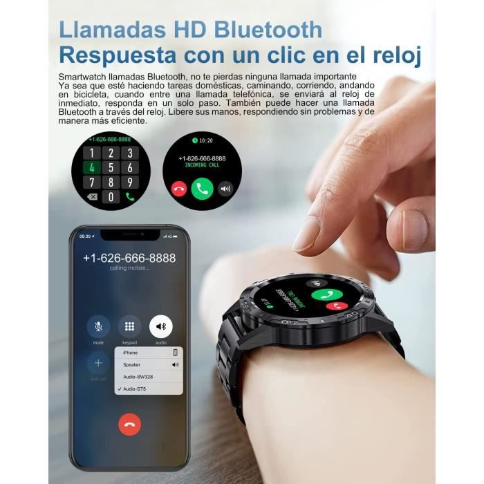 Montre Connectée Homme avec Appels Bluetooth, 1.32'' Montre