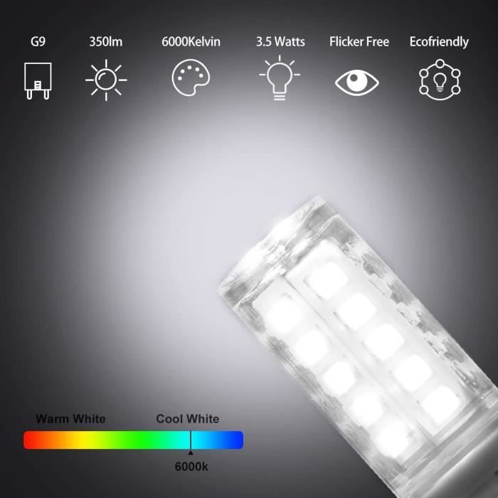 Tailcas Ampoule G4 LED 1.5W 12V, LED Lampe Lumière Blanc Froid