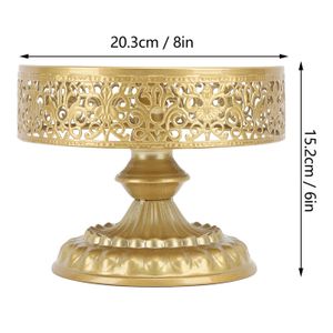 Lot 3 Présentoirs à Gâteaux Ronds JUJOYBD - 3 étages Doré, Pied Métal, Plateaux MDF Marbré, Pour Buffet Présentoir Gâteau étagère Doré