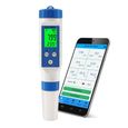 PH-mètre Bluetooth, 5 en 1 TDS-EC-PH-salinité-tempmètre, testeur de moniteur de qualité de l'eau pour piscines, culture A13-0