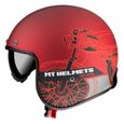 Casque jet café racer MT Helmets Le mans 2 SV - rouge mat - S (55/56 cm)-0
