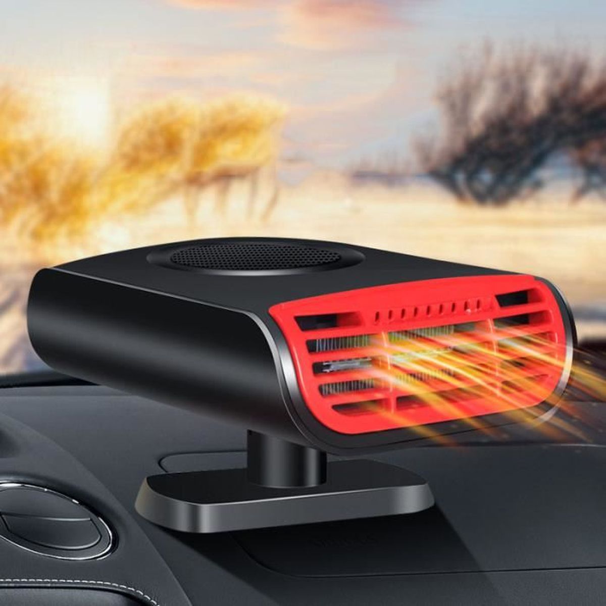 Chauffage Voiture 12V 150W - 2 En 1 Chauffage Et Ventilation - Compact Noir - Universel