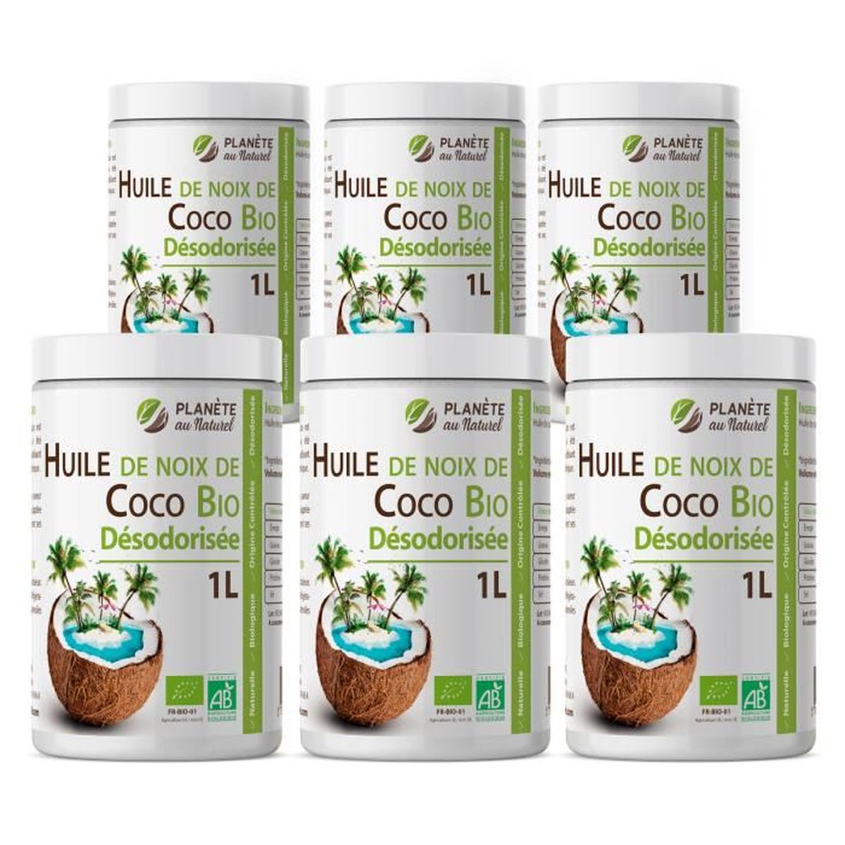 Huile de Noix de Coco Désodorisée Bio Lot 6 pots x 1L Cdiscount Au — free download