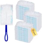 QIEDOVIEY 30 chiffons magnétiques anti-poussière Swiffer avec 1 manche