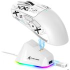 Attack Shark X11 Souris gaming sans fil avec grips pour PC/Mac blanc