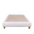 LUXURY LITERIE Sommier tapissier 140x200, beige, Gamme Prestige Hôtel, bois massif + pieds offerts
