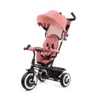 Tricycle Évolutif Kinderkraft ASTON, 9 Mois à 5 Ans, Roues Increvables, Selle Pivotante, Capote Pliante, Multi-Configurations, Rose