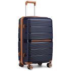 KONO Valise Grande 76x50x31cm Valise Rigide Soute en Polypropylène Ultra Légère Valise de Voyage à 4 roulettes et Serrure TSA,