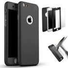 MOONMINI Coque iPhone 6s / 6 Noir Coque de Protection Avant + Protection Arrière + Verre Trempé de Protection avec Absorption de Choc Bumper