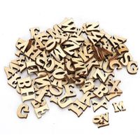 200 PCS petit artisanat en bois lettres de l'alphabet, journal bricolage en forme de lettre lettre en bois naturel lettres en bois
