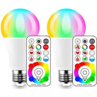 iLC LED Ampoules de couleur Edison Changement de Couleur Ampoule RGB+Blanc Dimmable