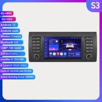 7 pouces Android 12 Autoradio voiture GPS radio de navigation pour BMW Série 5 e39 X5 e53 1996-2007 lecteur multimédia stéréo