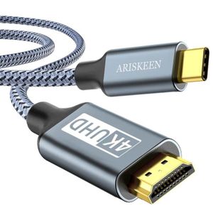 ADAPTATEUR AUDIO-VIDÉO  Câble USB C vers HDMI 4m, câble USB 3.1 type C ver