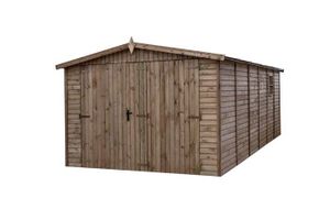 GARAGE Garage en bois traité, ep 19mm, surface utile 14.15m² INT031
