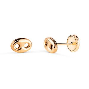 Boucles d'oreilles grain de café or blanc 750‰ SO OR