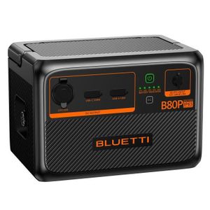 GROUPE ÉLECTROGÈNE BLUETTI B80P IP65 Batterie d'Extension, 806Wh LiFePO4 Batterie de Secours, Secours pour Générateur Solaire AC60/P,AC70/P,AC180/P
