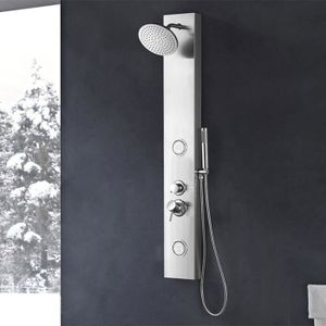 Colonne Douche,Cabine de Douche Amovible Panneaux Muraux pour Salle de Bain avec /Écran LCD et Lumi/ères Ankishi Colonne de Douche Hydromassante Pommeau de Douche Syst/ème de Douche 5 Fonctions