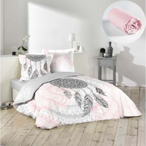 Snoozing Hiver housse de couette en flanelle - Gris 