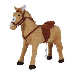 JOUET À BASCULE Cheval en peluche HOMCOM avec effets sonores henni