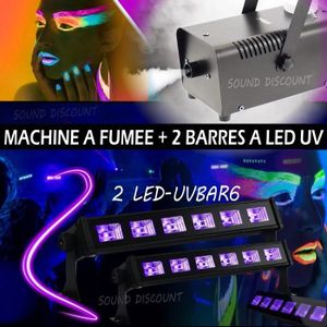 JEUX DE LUMIERE 2 BARRES A LED UV jeux de lumières MACHINE à FUMÉE
