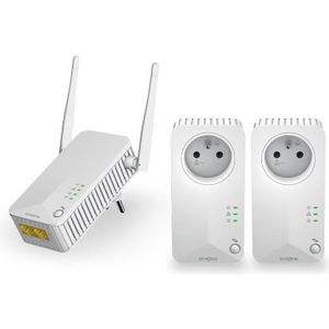 COURANT PORTEUR - CPL Pack triple incluant 2 adaptateurs CPL 600 Mbit-s + 1 adaptateur CPL Wi-Fi 600 Mbit-s