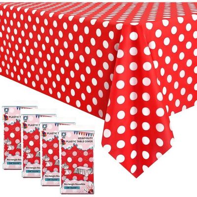PUERHUACI Lot De 2 Nappes Rectangulaires Jetables Blanche Pois Dorés 137x274 Cm - Nappe Fête Mariage Anniversaire