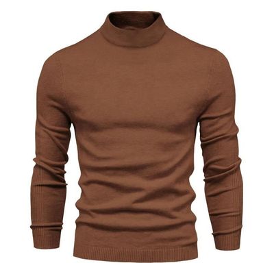 Genfien Pull Col Rond Homme - Maille Uni Chaud - Slim Fit Casual - Viscose Polyester