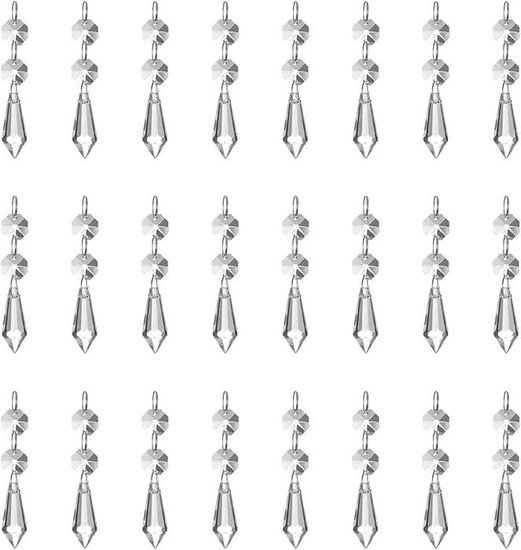 HDCRYSTALGIFTS Lot de 7 prismes attrape-soleil en cristal AB colorés pour fenêtre d'intérieur à suspendre - Prismes arc-en-ciel pour décoration de jardin
