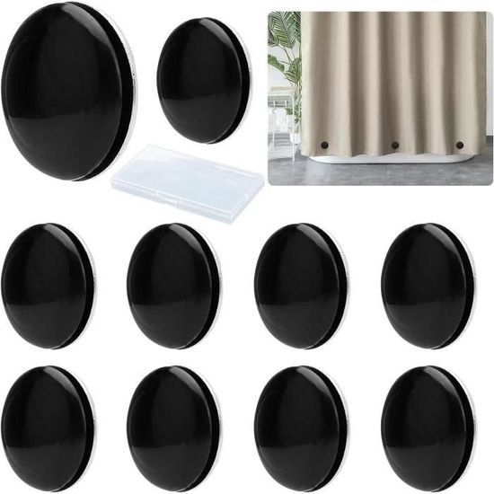 Lot De 10 Poids Magnétiques Pour Rideau De Douche - Aimants Anti-Gonflement Blancs