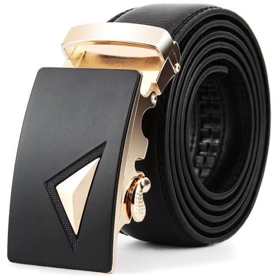Ceinture - GYROOR - Modèle Automatique - Cuir Noir - 120CM - Pour Homme - Foto 4