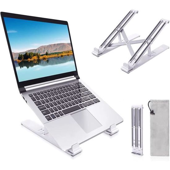 Support Portable Pliant Transport Support Ordinateur Portable Réglable En Aluminium - Pliable, Multi-angles, Antidérapant