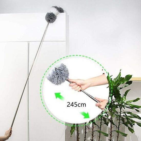 Plumeau Télescopique Westmark - Manche Extensible 26-76cm, Housse Lavable, Pour Poussière Et Toiles