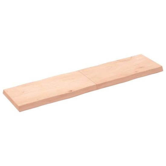 Dessus de table rond en bois de chêne massif - Marron - 40X1,5 cm