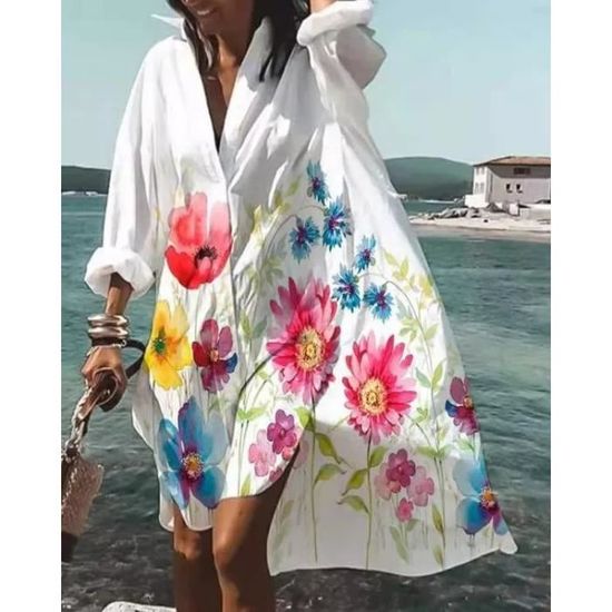 Robe De Plage Grande Taille Cover-up – Tissu Léger Transparent – Bretelles – Tailles S à 5XL – Pour Spa, Piscine, Voyage - 4