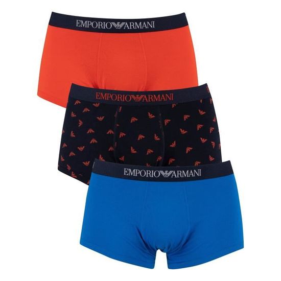 ARMANI Emporio Armani Pour des hommes Pack de 3 troncs Multicolore 