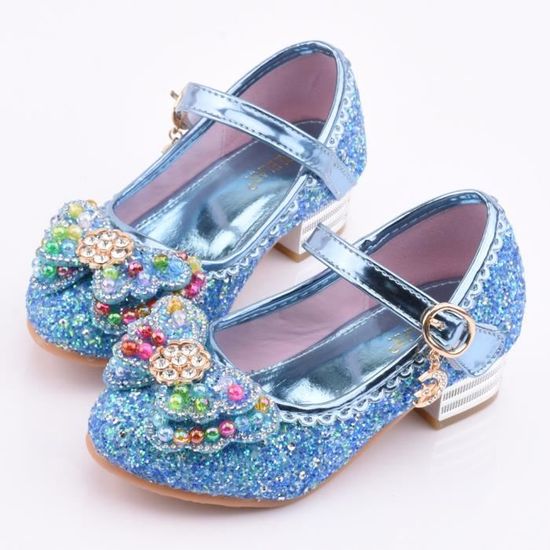 Sandales Princesse Pour Filles – Strass, Talon Compensé, Respirantes, Parfaites Pour Mariage Ou Fête