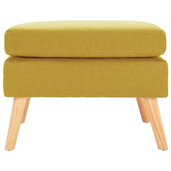 Pouf / Repose-pieds Vintage Orange – Années 70 – Motif Soleil – État Superbe