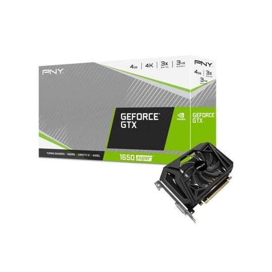 PNY Carte Graphique GeForce GTX 1650 SUPER 4 Go (VCG16504SSFPPB)