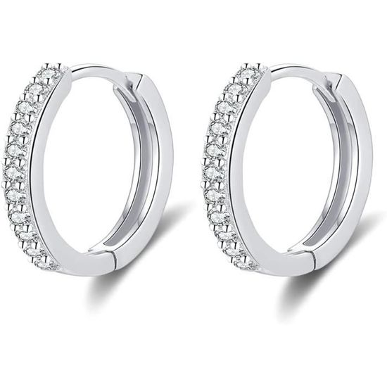 Boucles D'oreilles Créoles Femme En Argent 925 - Dimensions 32mm X 22mm, Neuves étiquetées