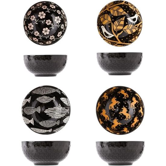 4 Bols à Céréales LaGlint 473ml - Verre Opale Micro-ondable Et Lave-vaisselle