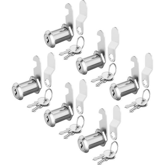 Cylinnda Lot De 2 Verrous D'armoire Avec Clés, Verrous à Came De 3