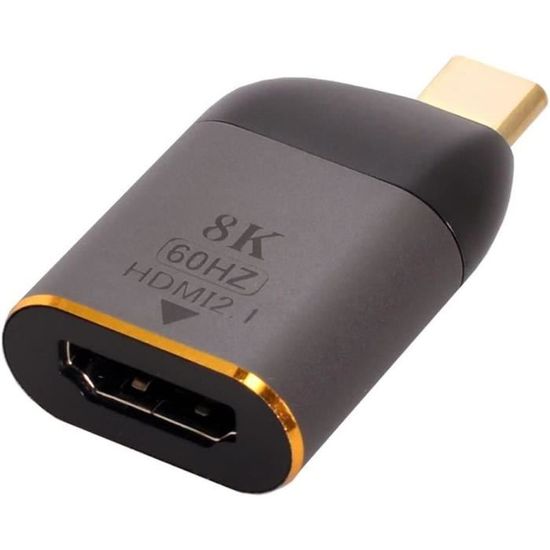 Adaptateur USB-C Vers HDMI 8K 60Hz 4K 120Hz - USB4 Type-C Vers HDMI 2.0