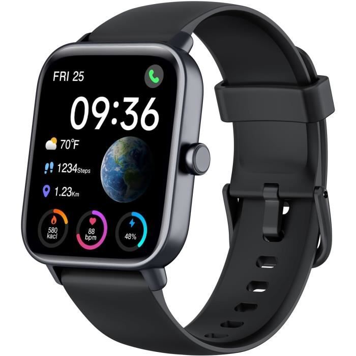 Montre Connectée Femme Avec écran Always On - Compatible Android/iOS, Boîtier Acier 44mm, Rose