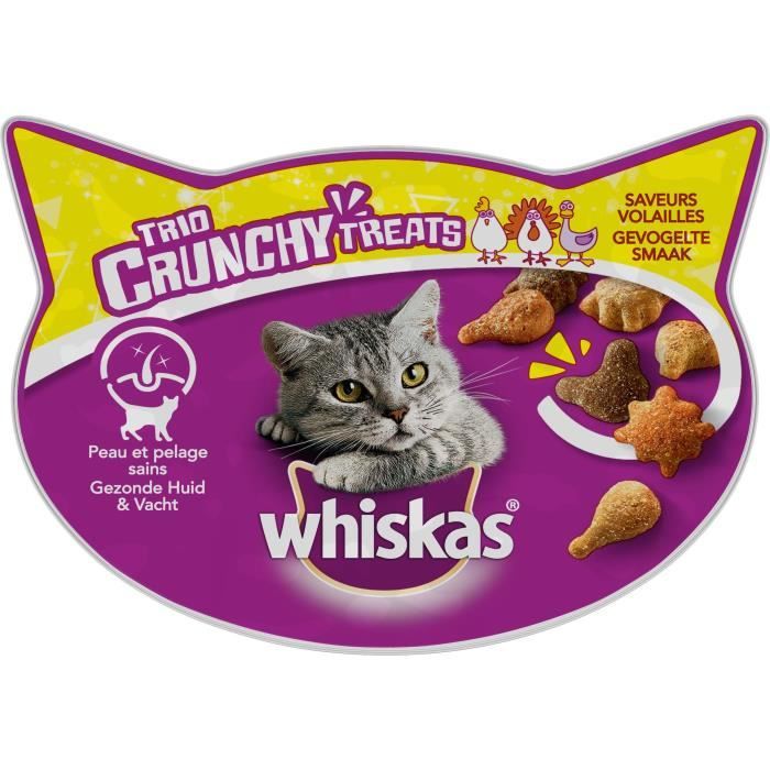 WHISKAS Trio crunchy friandises - Saveurs volailles - Pour chat - 55 g