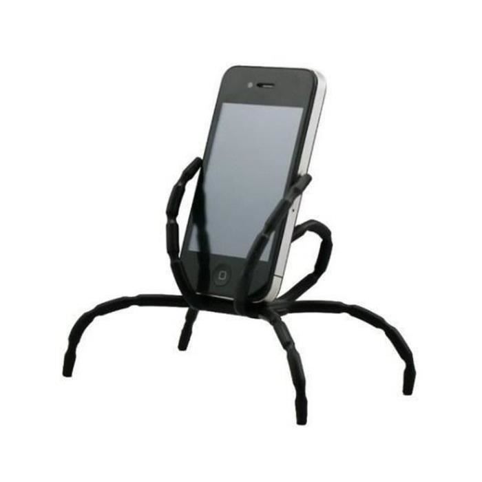 Support Araignée Multifonctions - acObj - Noir - Pour iPhone, Samsung Galaxy S, Wiko,…