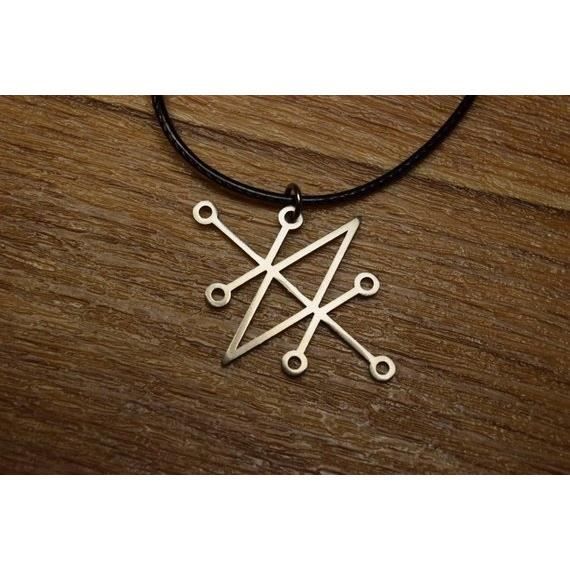 Sceal Sigil Of Azazel Sigil Of Demons Collier Key Démon Sceau Collier _argent