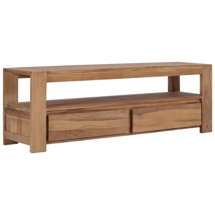 6306FRDECO- Meuble TV Moderne,TV-Lowboard,Meuble Hifi Armoire TV Armoire Bas matériel télé-audio 120 x 30 x 40 cm Bois de teck massi