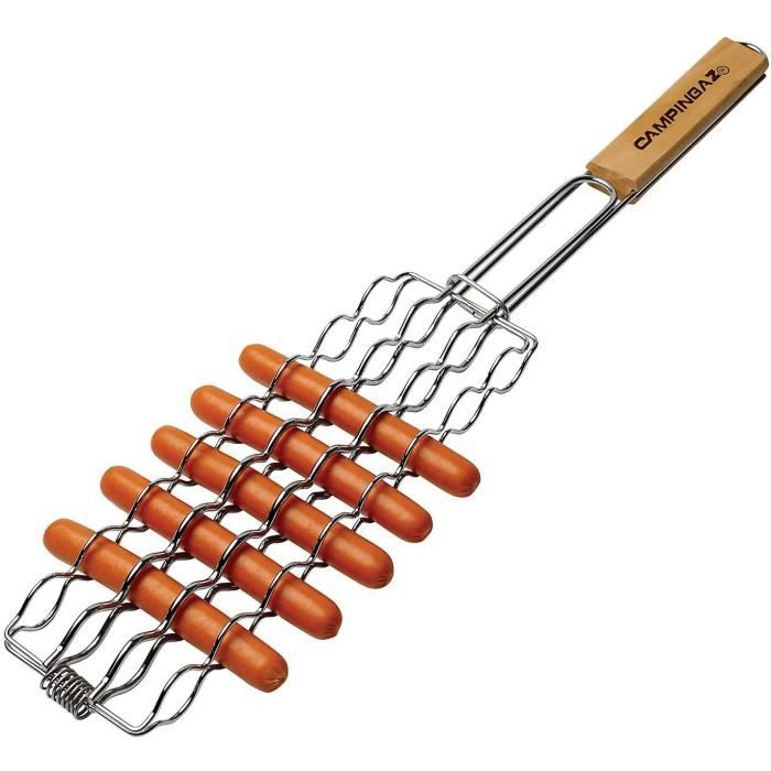 Barbecue et repas en extérieur Campingaz 205646 Grille de Barbecue pour Saucisses Manche en Bois 25431