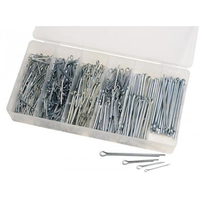 Coffret de 555 Goupilles Fendues en Acier Zinguée